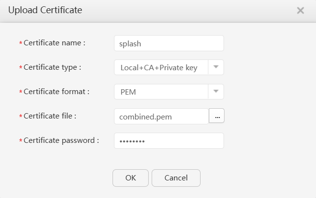 Upload Cert