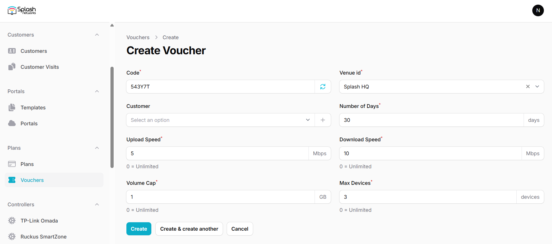 Voucher Parameters